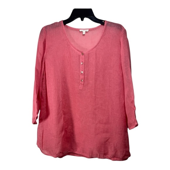 Eileen Fisher Linen Pullover Top - Picture 1 of 10
